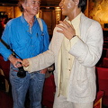 Tony catching up with Jackie Chan in the Theatre